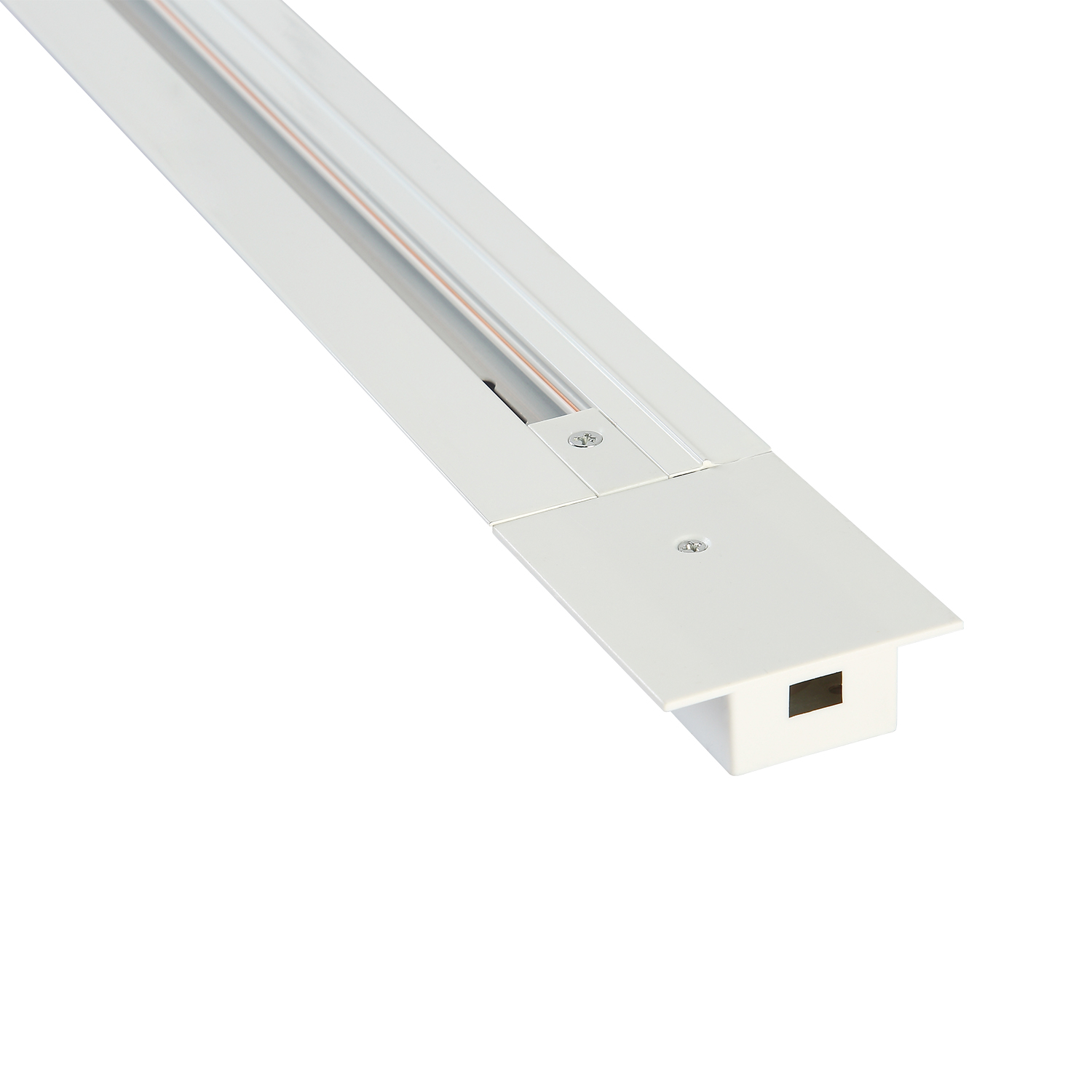 Шинопровод встраиваемый однофазный с питанием и заглушкой crystal lux clt 0.121 01 l1000 wh